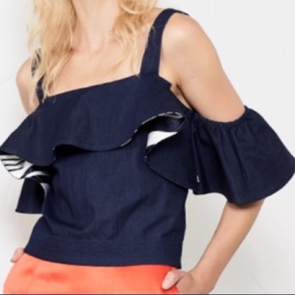 N12H Denim off the shoulder top